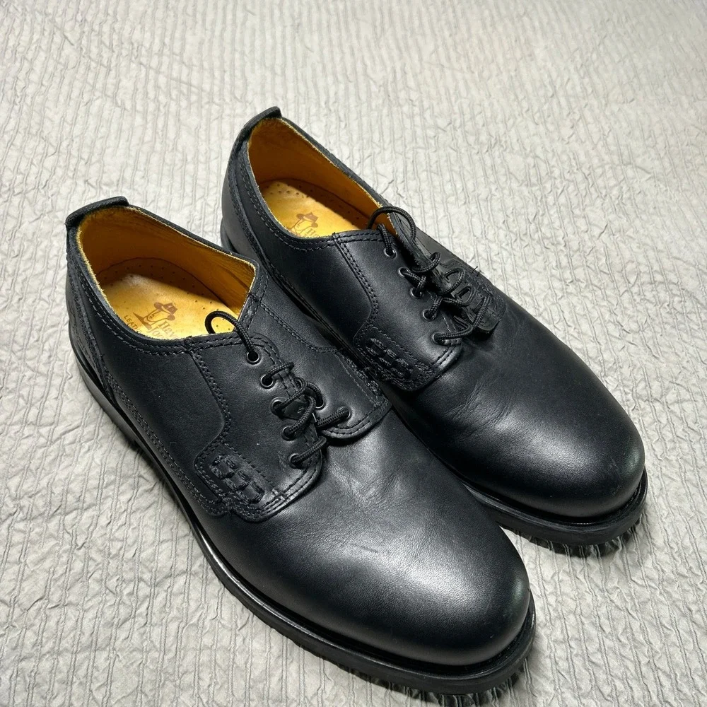 Havana Joe Mens Black Leather Oxford ShoesMade in Spain Size EU 47 US 13